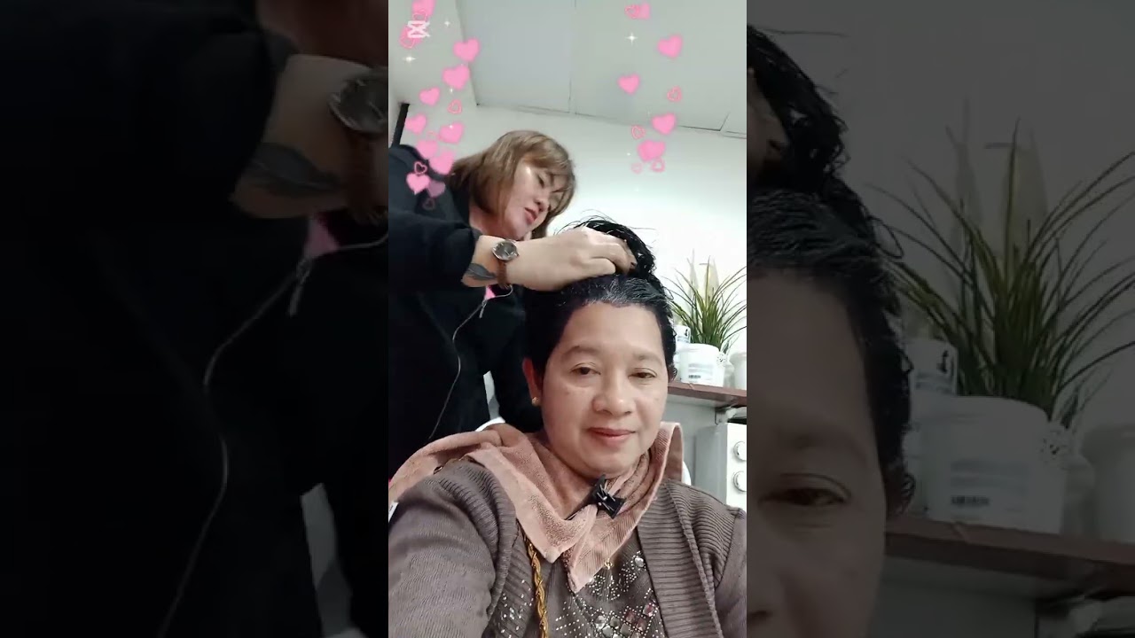 VISITING TO SALON PART #2 FOR WASHING HAIR TREATMENT AND BLOWER FOR STYLING HAIR 