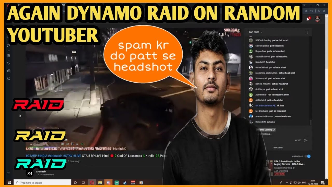 DYNAMO RAID ON RANDOM YOUTUBER !! TOO MUCH EXCITEMENT BY A SMALL YOUTUBER 🔥OP REACTION