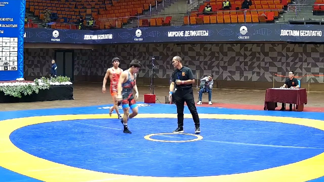 ВОЛЬНАЯ БОРЬБА. ЧЕМПИОНАТ КЫРГЫЗСТАНА-2026. 61 кг 1\16 Аслан Калыков-Омурбек Асан уулу