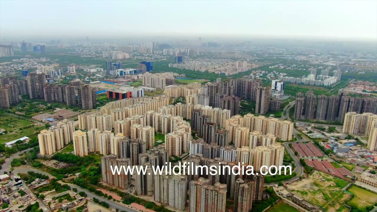 Noida aerials of residential buildings cropping up on erstwhile agricultural land: New India rises