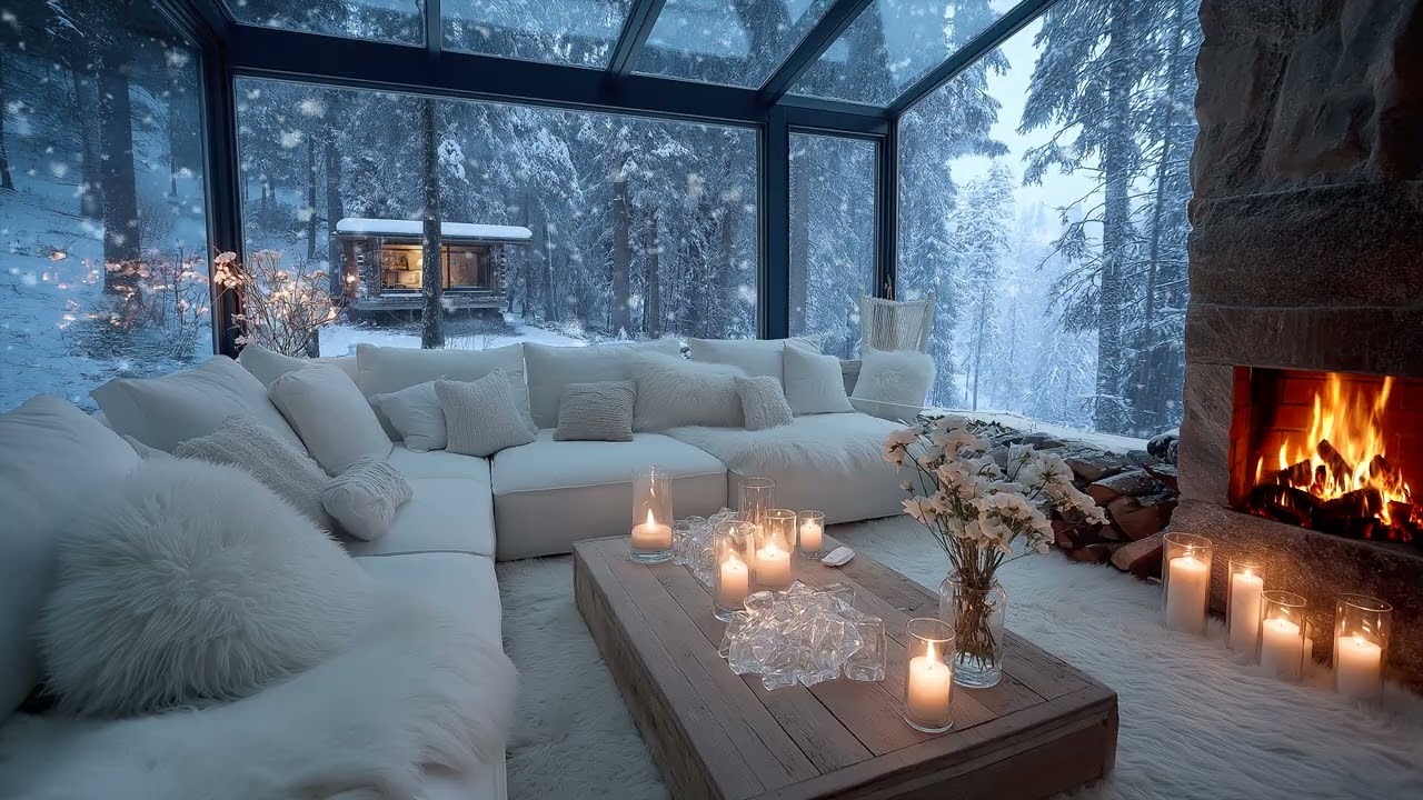🌟 CHRISTMAS IS HERE: 3 Hours of Peaceful Winter Piano Music | Cozy Fire, Snowflakes & Focused Work