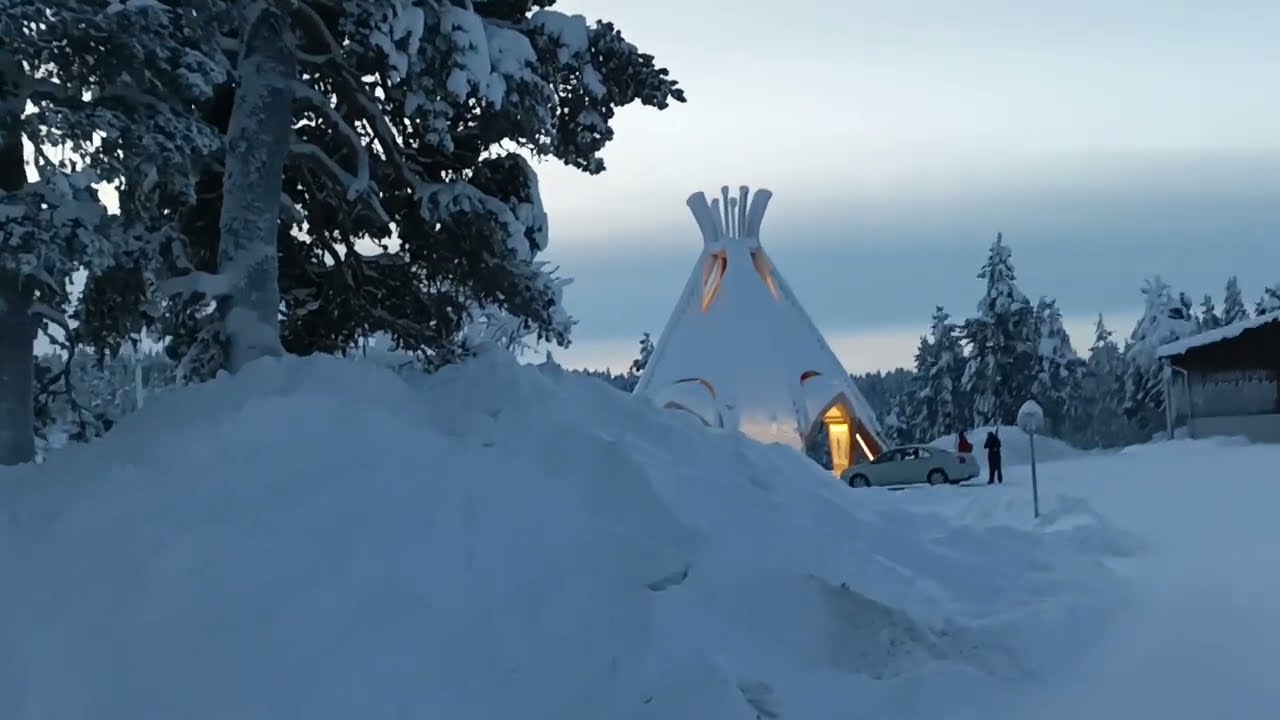 Saariselkä. Lapland. Patikoimassa. 14.01.2024