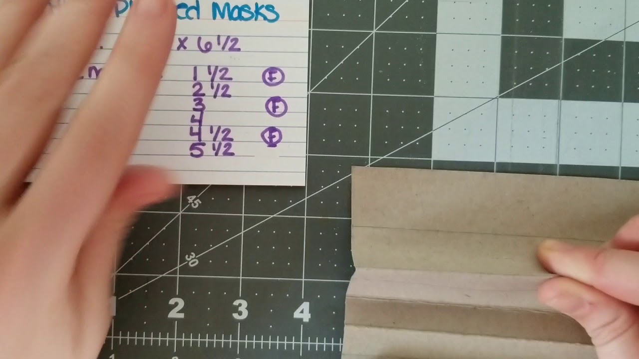 Mask Pleats - Cardboard Jig