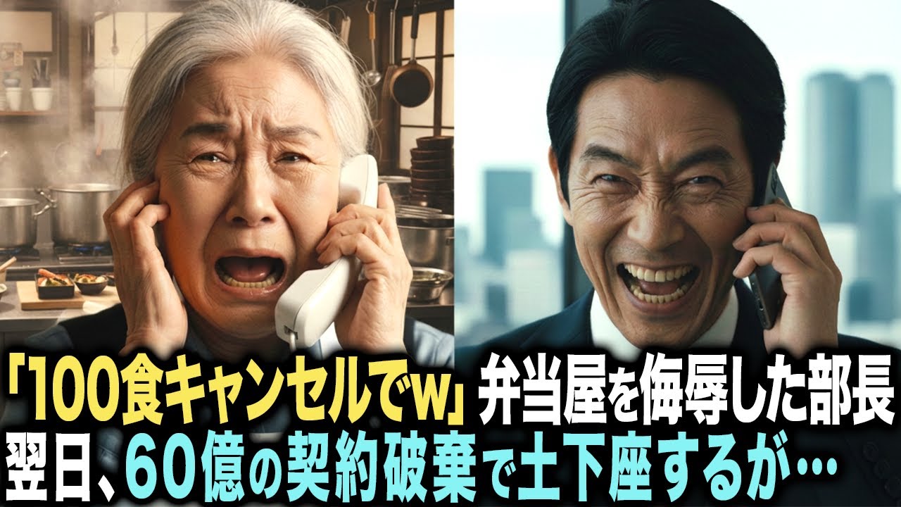 「そんな不味そうな弁当いらない。100食全部キャンセルして」弁当屋を侮辱した営業部長──翌日、50億円の契約破棄で土下座…！