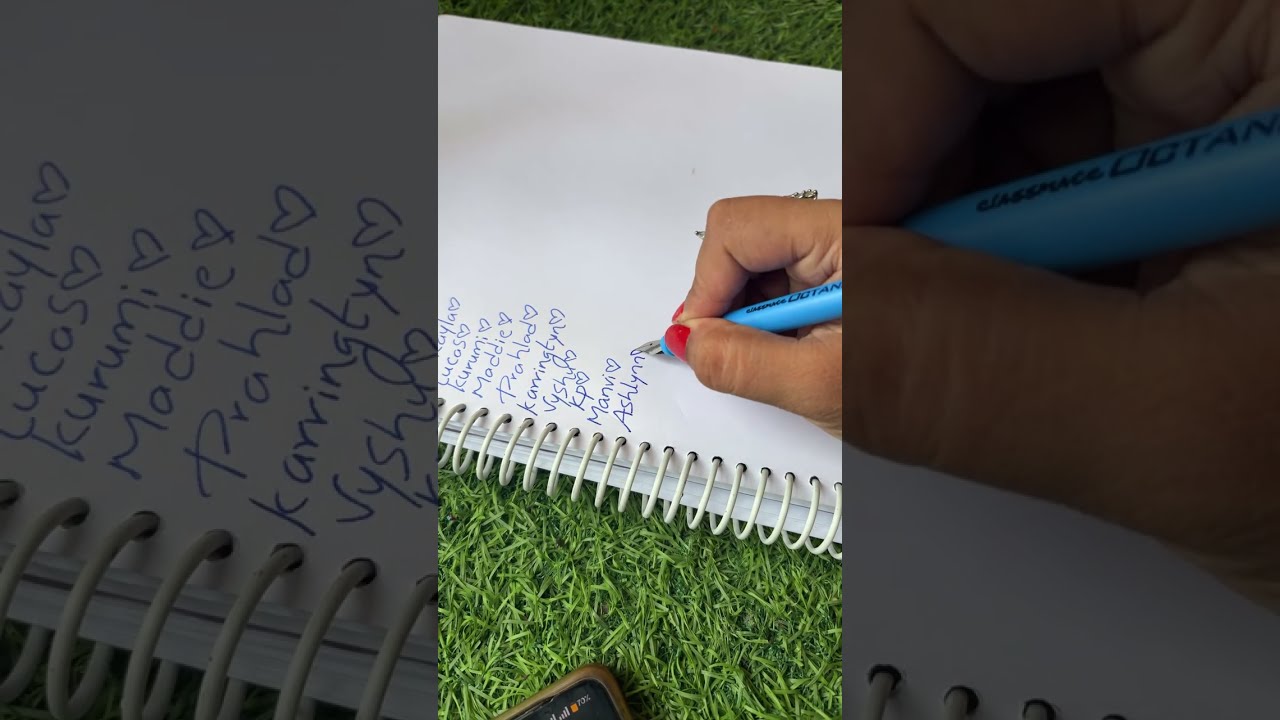 Writing my cute subscribers names 🩷 #shorts  #writingnames