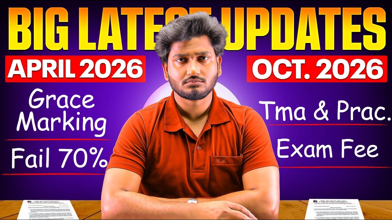 NIOS Big Update 😱 April & October 2026 | Result, TMA, Practical & Grace Marks
