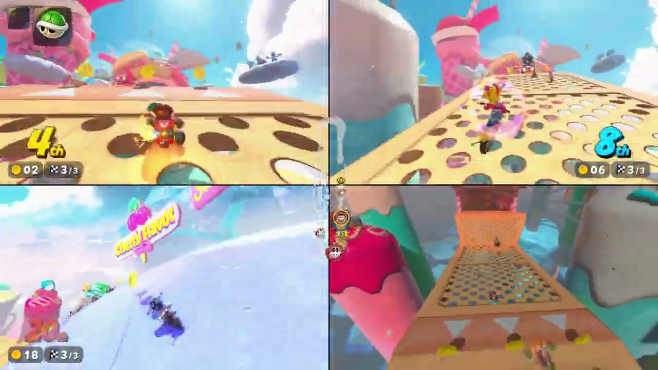 Mario Kart World - 3 Player Gameplay
