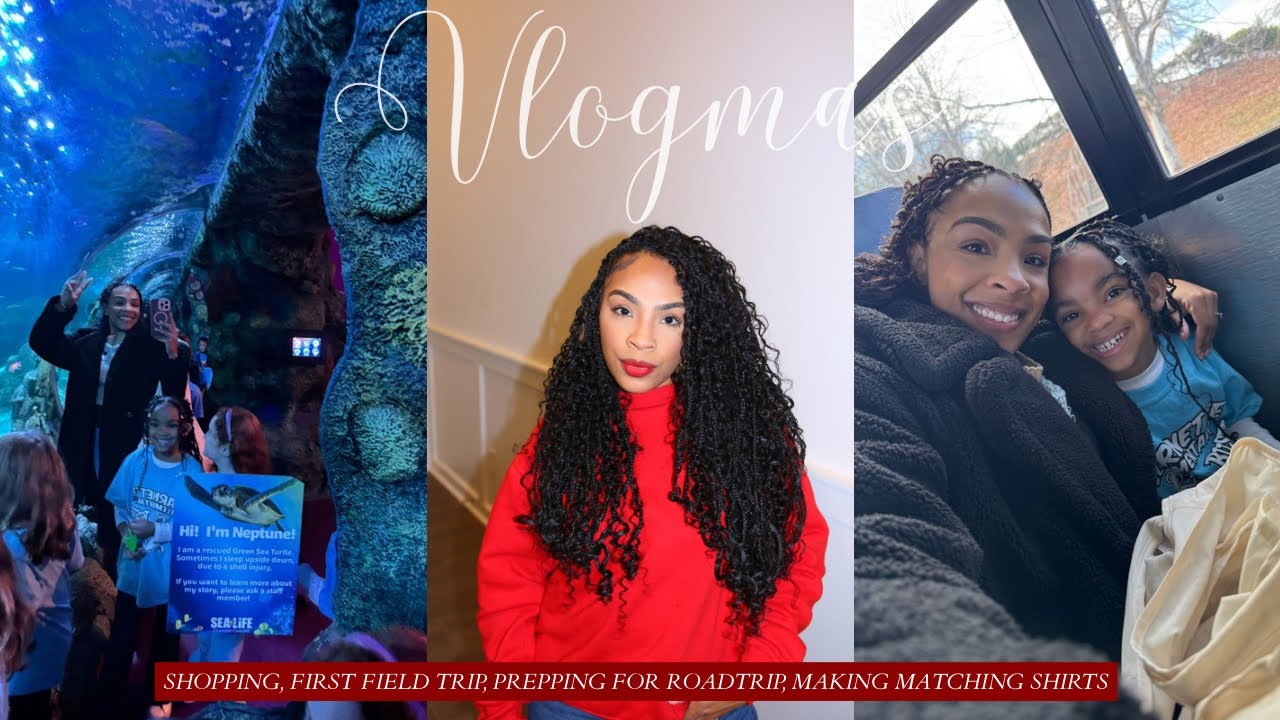 Vlog: Shopping, First Field trip, Prepping for Roadtrip, making matching shirts