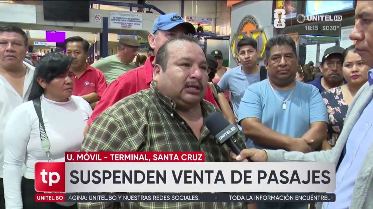 Santa Cruz: pasajeros se ven afectados por paro en la Terminal Bimodal
