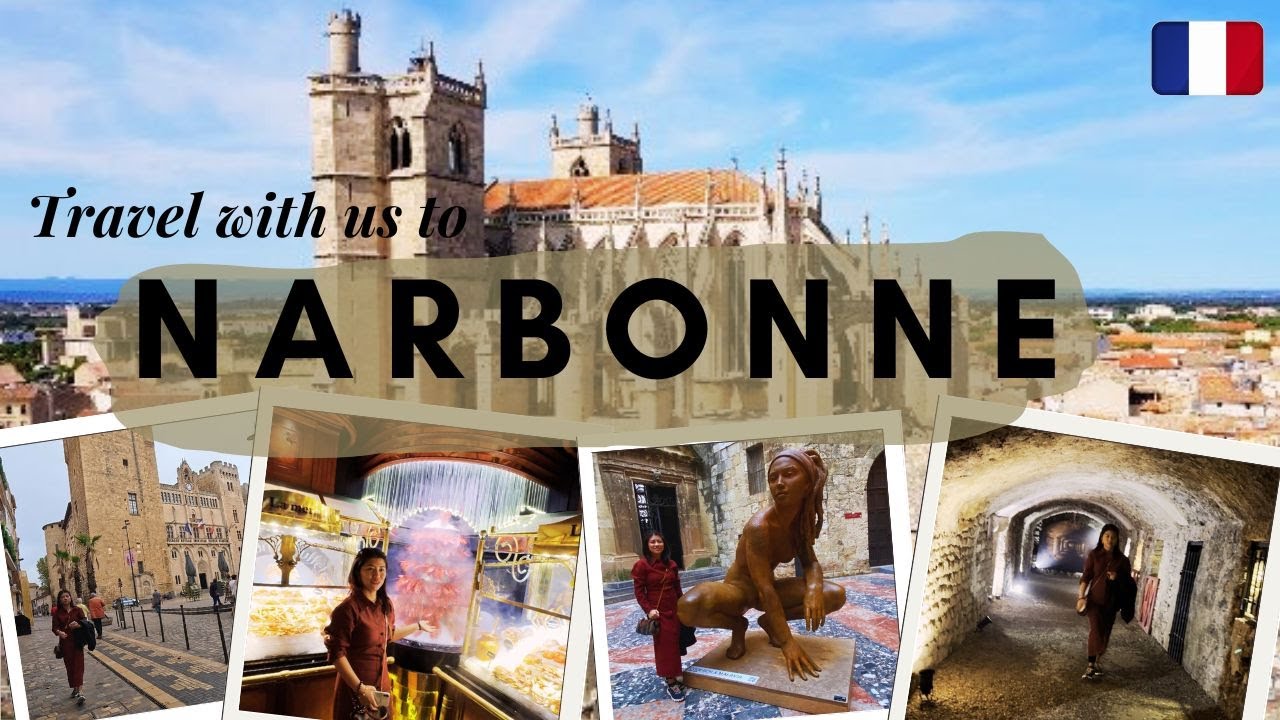 Narbonne, France. Train ride from Carcassonne. Roman Horreum. Eat at Les Grands Buffets le Jardin