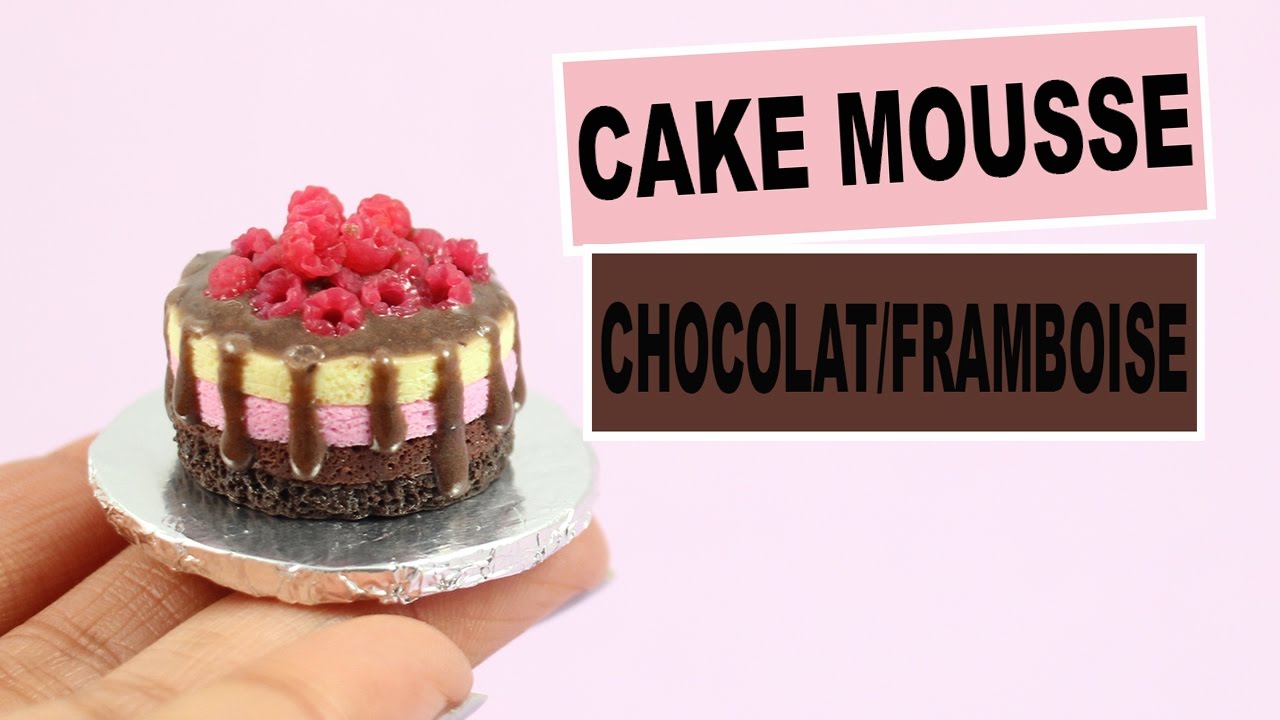 Cake mousse framboises/chocolat (Sugar Hero inspired)⎪Fimo