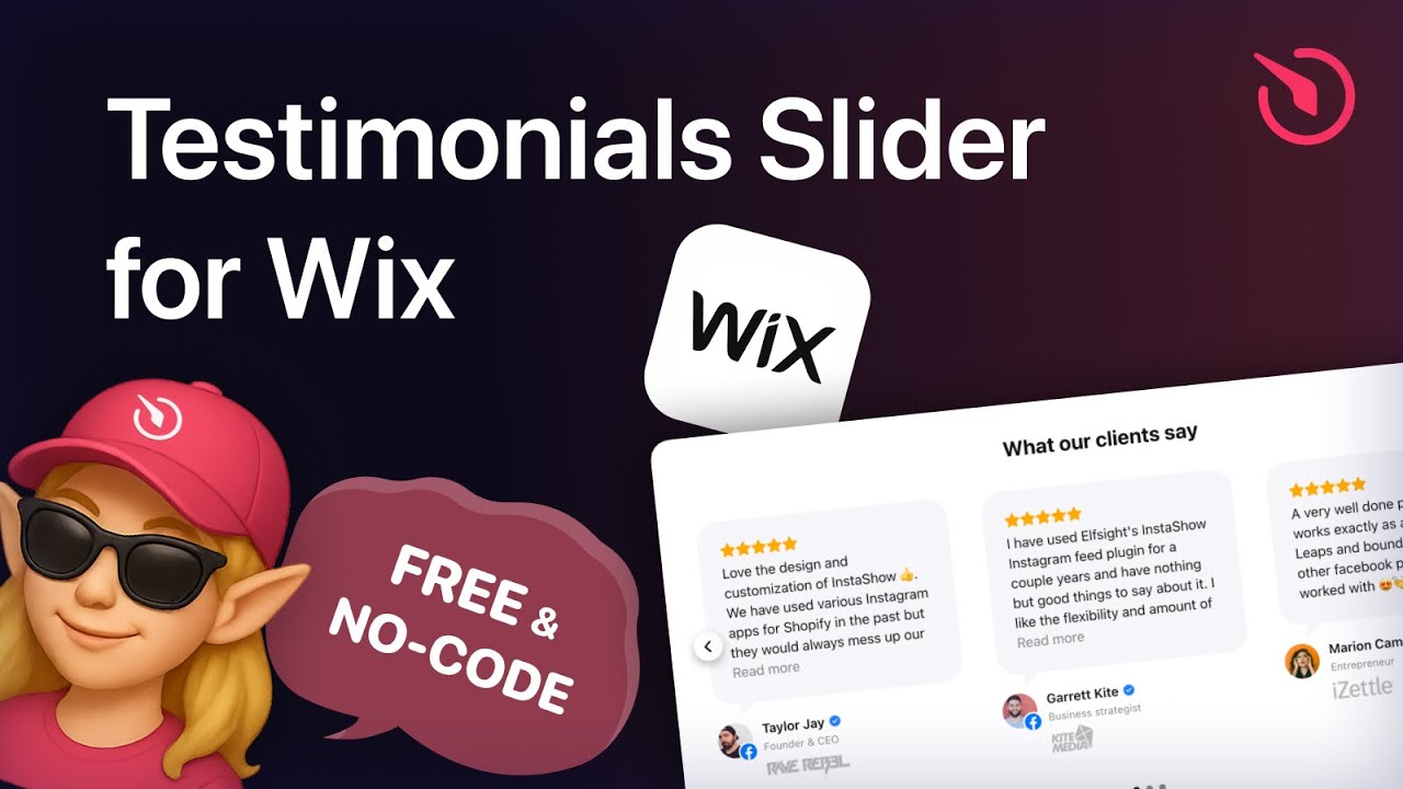 Как добавить слайдер отзывов на сайт Wix [БЕСПЛАТНО]