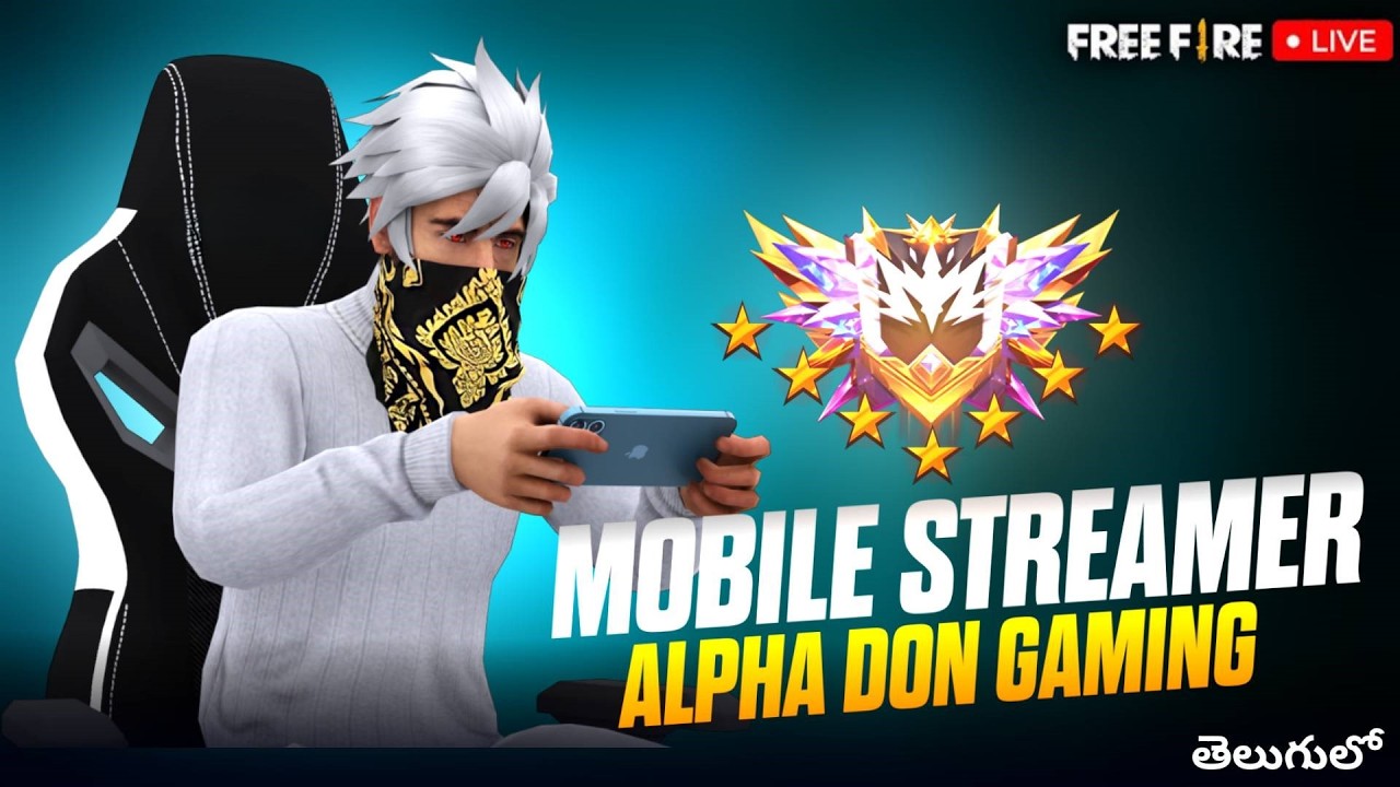 Serious Grand Master Region Push with AlphaDon - AlphaDon is Live - Telugu Gaming Live #freefire #ff