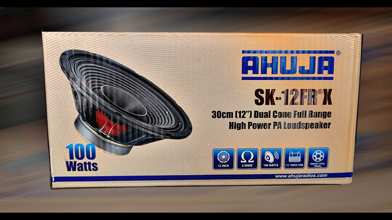 AHUJA SK-12FR®X PROFESSIONAL PA SPEAKER UNBOXING & REVIEW