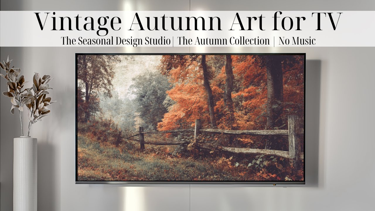 🍂Vintage Fall Art Slideshow | Silent Autumn Landscape | 1 Hour Frame TV Display