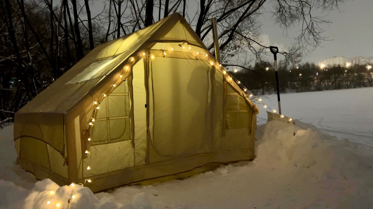 -10 ˚C ❄️ CAMPING BY THE FROZEN RIVER!