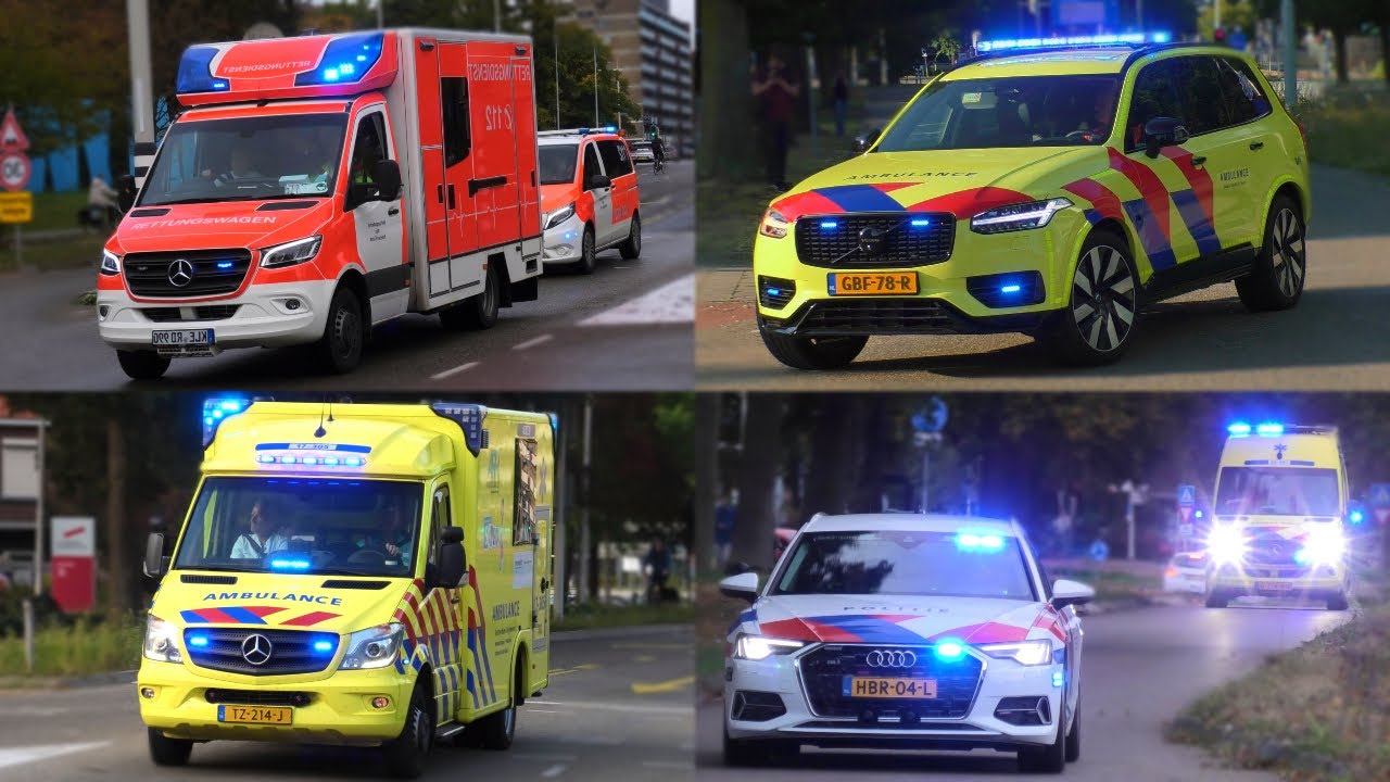 [SPOEDTRANSPORT] Vele [Duitse] Ambulances, Politie, Brandweer OG & MMT met spoed in Nijmegen!