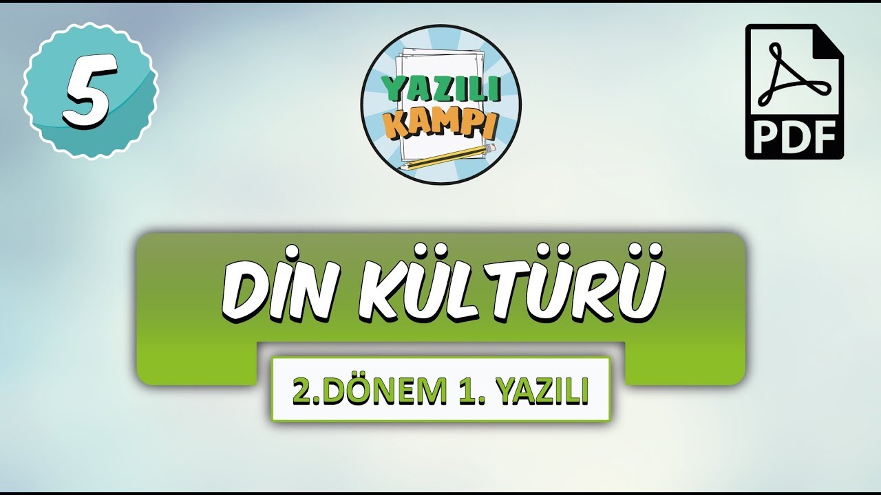 5.Sınıf Din Kültürü | 2.Dönem 1. Yazılıya Hazırlık