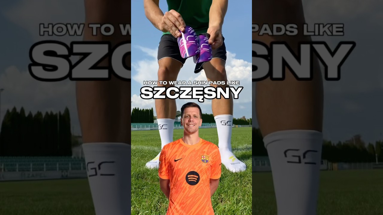 How to wear shin pads like SZCZĘSNY #gaincontrol #howto #szczesny #fcbarcelona #poland #shinpads
