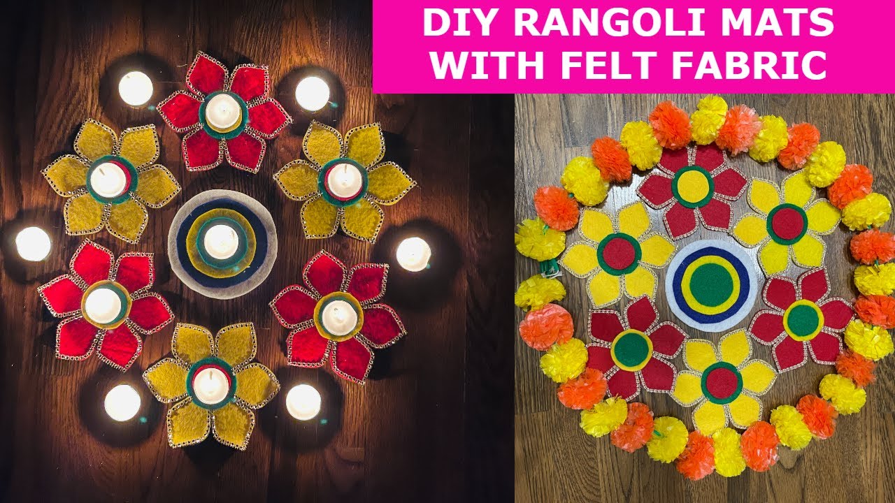 DIY Rangoli Mats For Diwali Decor || DIY Diwali Decor Ideas  || Diwali Craft   Candle Holders