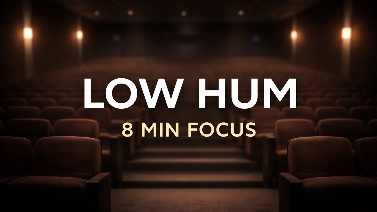 8 Minutes Low Hum Room Tone | Large Theatre Ambience for Focus & Calm
