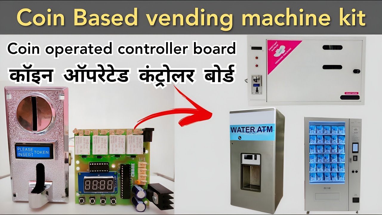 Coin Operated Vending Machine Controller Kit | Water ATM Circuit Board | Coin Based Controller