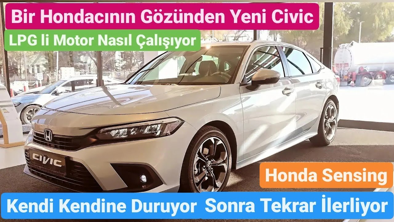 Honda Civic 2022 Yeni Kasa 1.5 Turbo 182 Bg İnceleme / Kendi Kendine Durabilen Araba