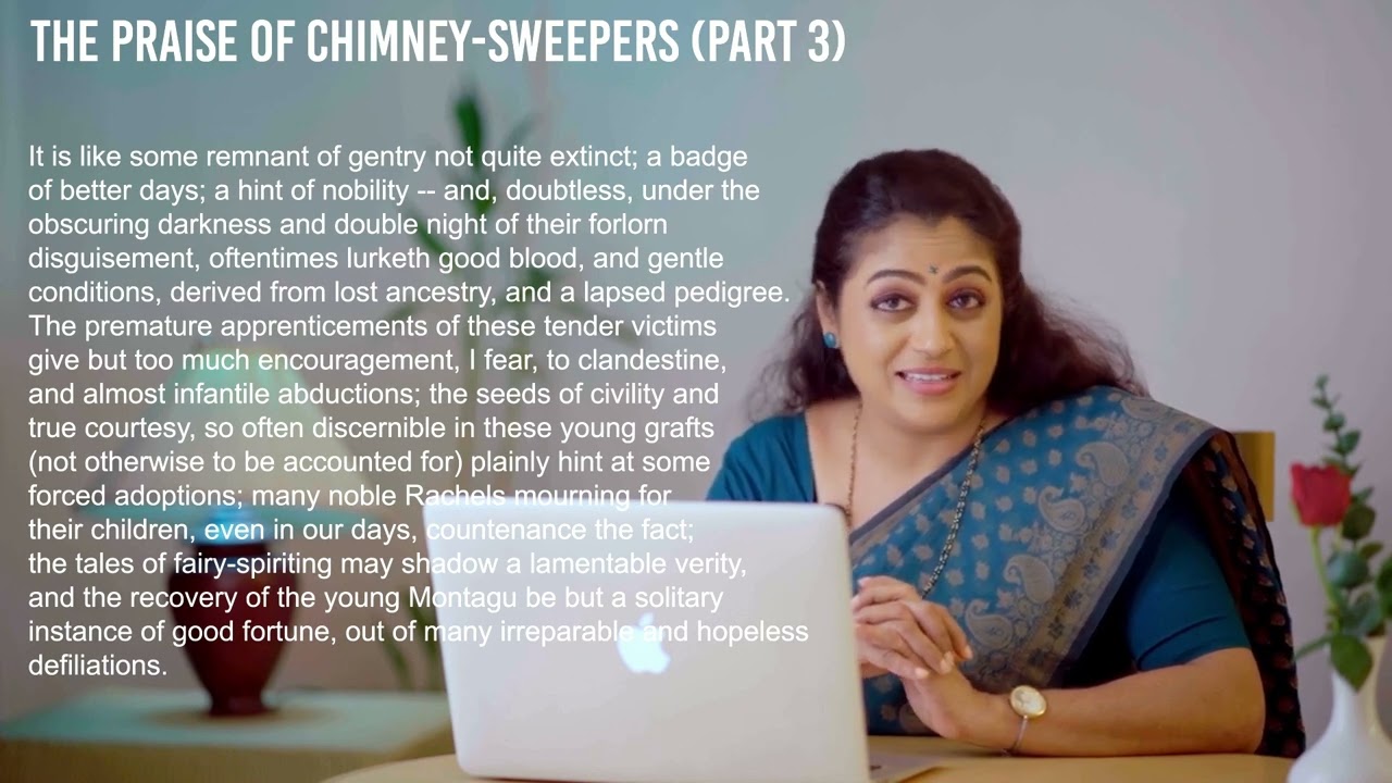 In Praise of Chimney-Sweepers by Charles Lamb |  Explanation - Part 3|  English Literature Lessons