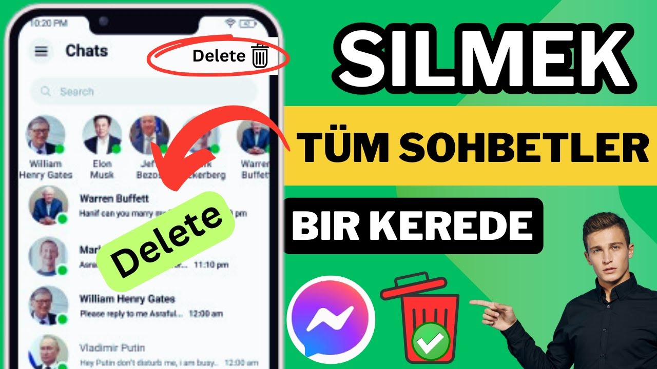 T&uuml;m Facebook Messenger Sohbetleri Tek Seferde Nasıl Silinir 2025 | Messenger'daki t&uuml;m Sohbetleri sil