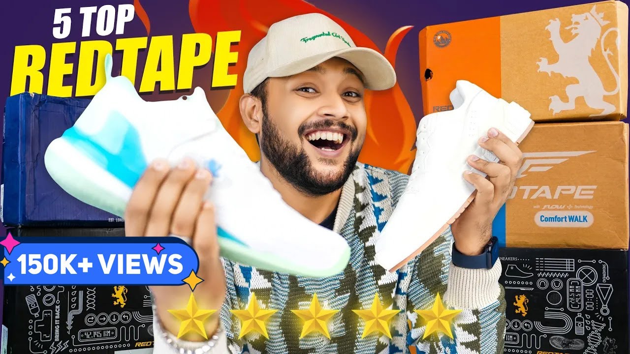 Top 5 Red Tape White Shoes/Sneakers Under ₹1500 🔥 Amazon Shoes Haul Review 2023 | ONE CHANCE