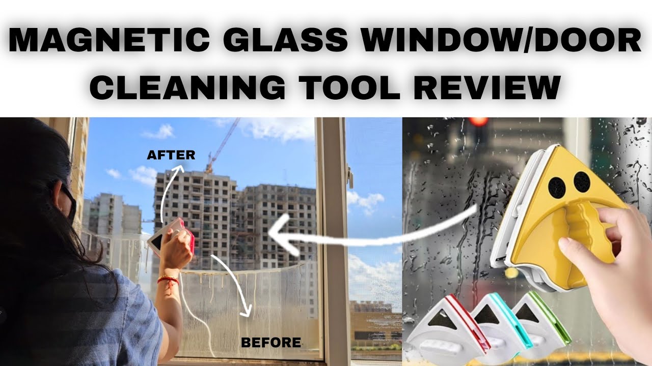 MAGNETIC WINDOW CLEANING TOOL | DOUBLE SIDED GLASS CLEANER