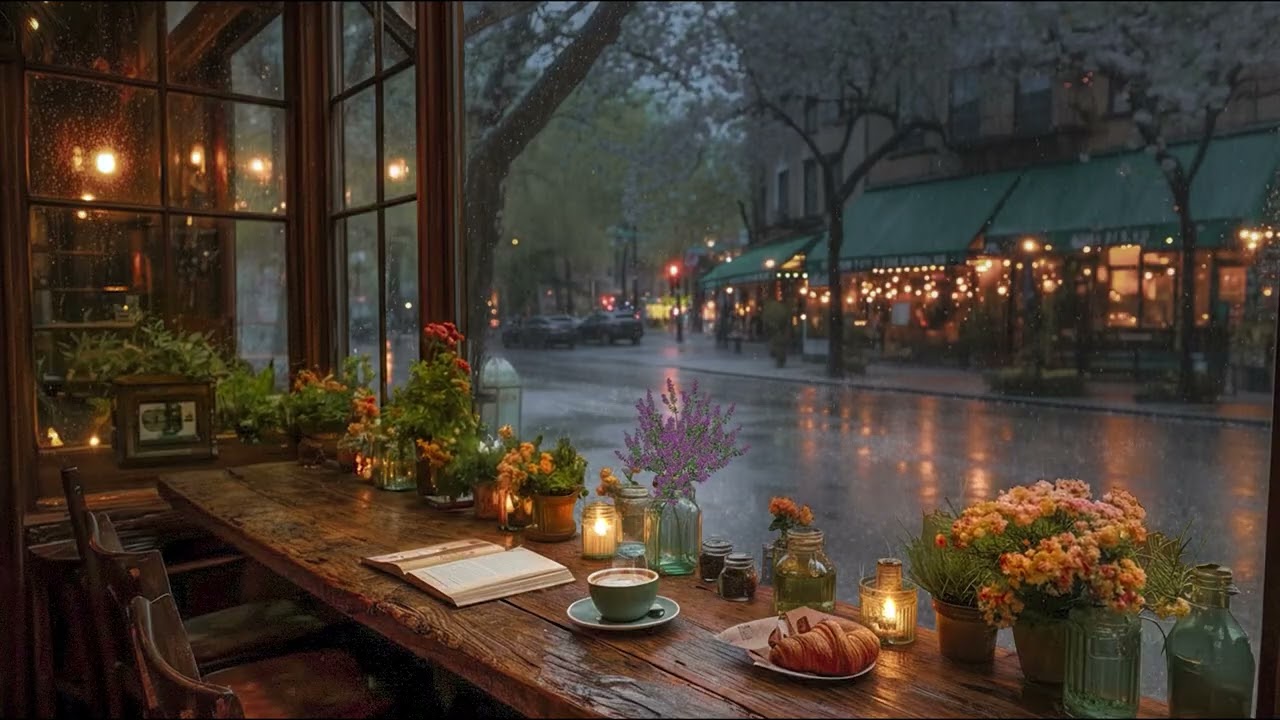 Rainy Street Ambience 🌆 Smooth Rain on Window for Study, Relaxation & Focus