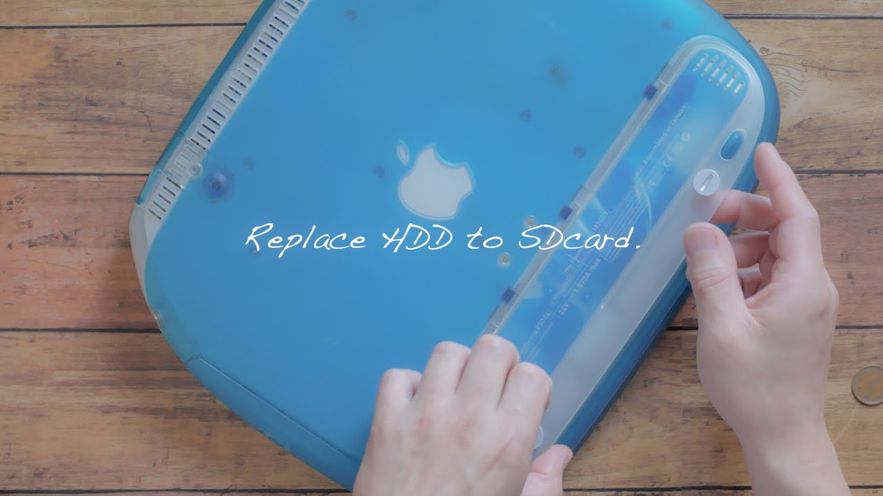 iBookG3クラムシェルを3GBのHDDから8GBのSDカードに交換してみた。Mac Vlog#1