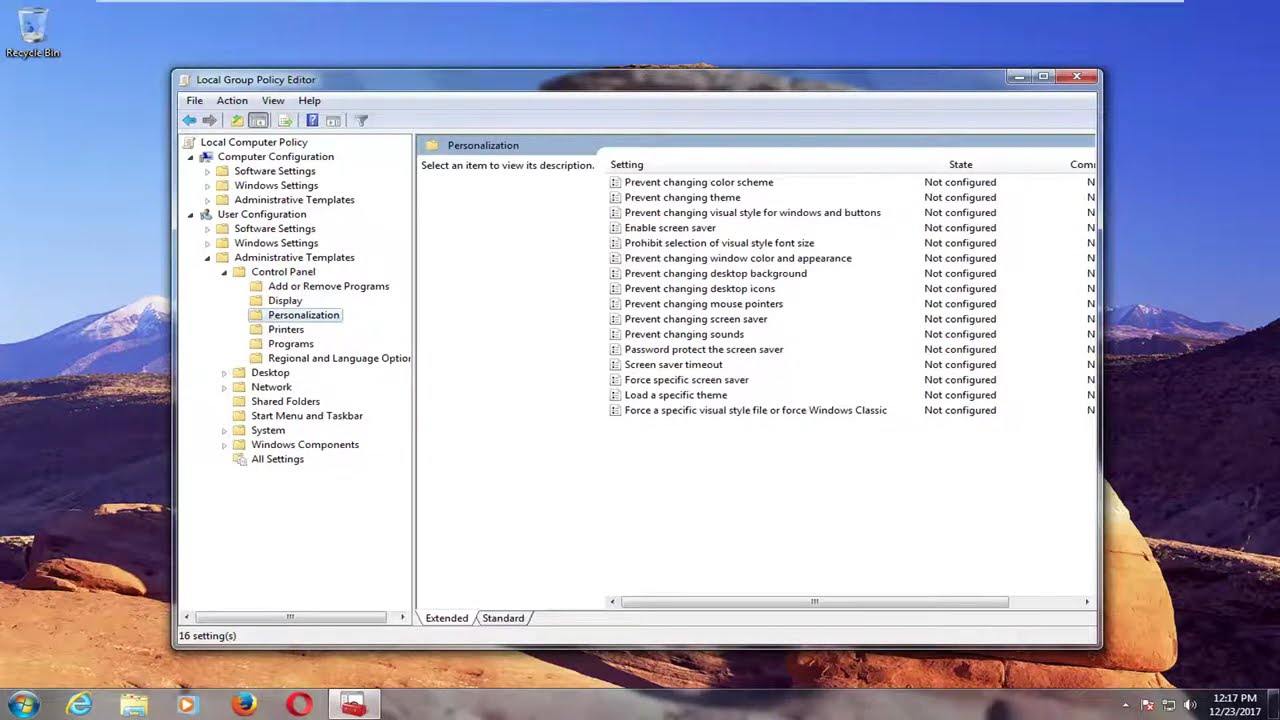 How to Disable Desktop Background Changing in Windows 7