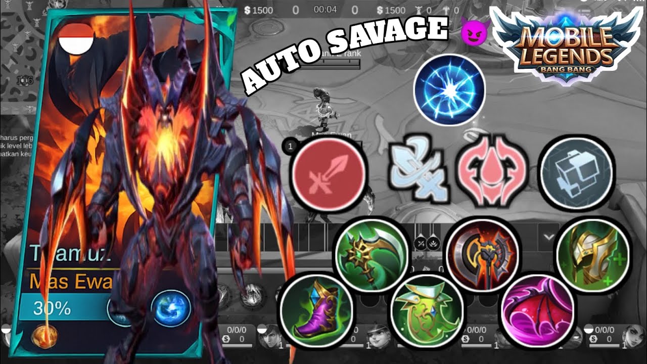 🔥 THAMUZ SEASON 39 TERSAKIT 2026! AUTO SAVAGE 😈 BUILD OP MOBILE LEGENDS