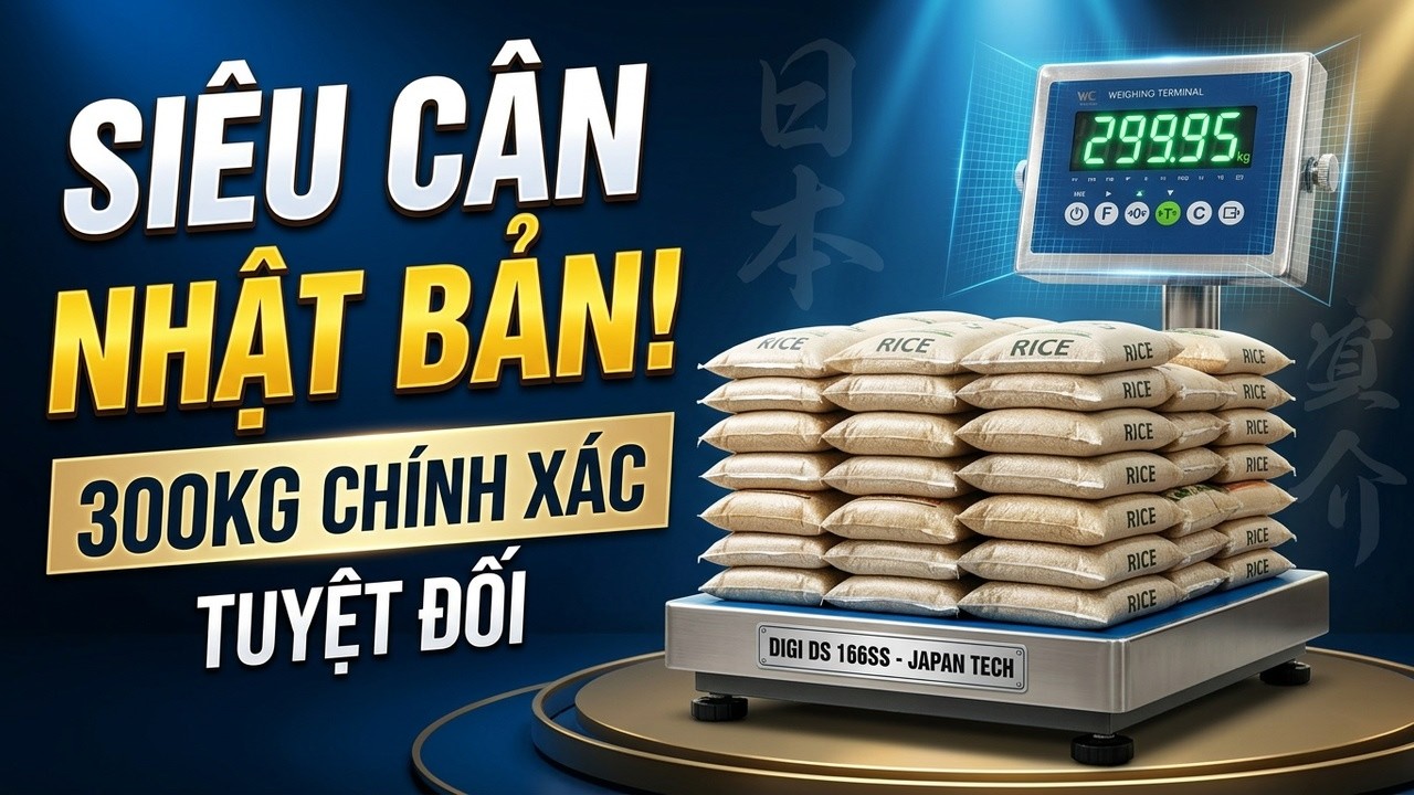 Cân chính xác nhất! Cân điện tử cân lúa 300kg 200kg 100kg DIGI DS 166SS Nhật Bản