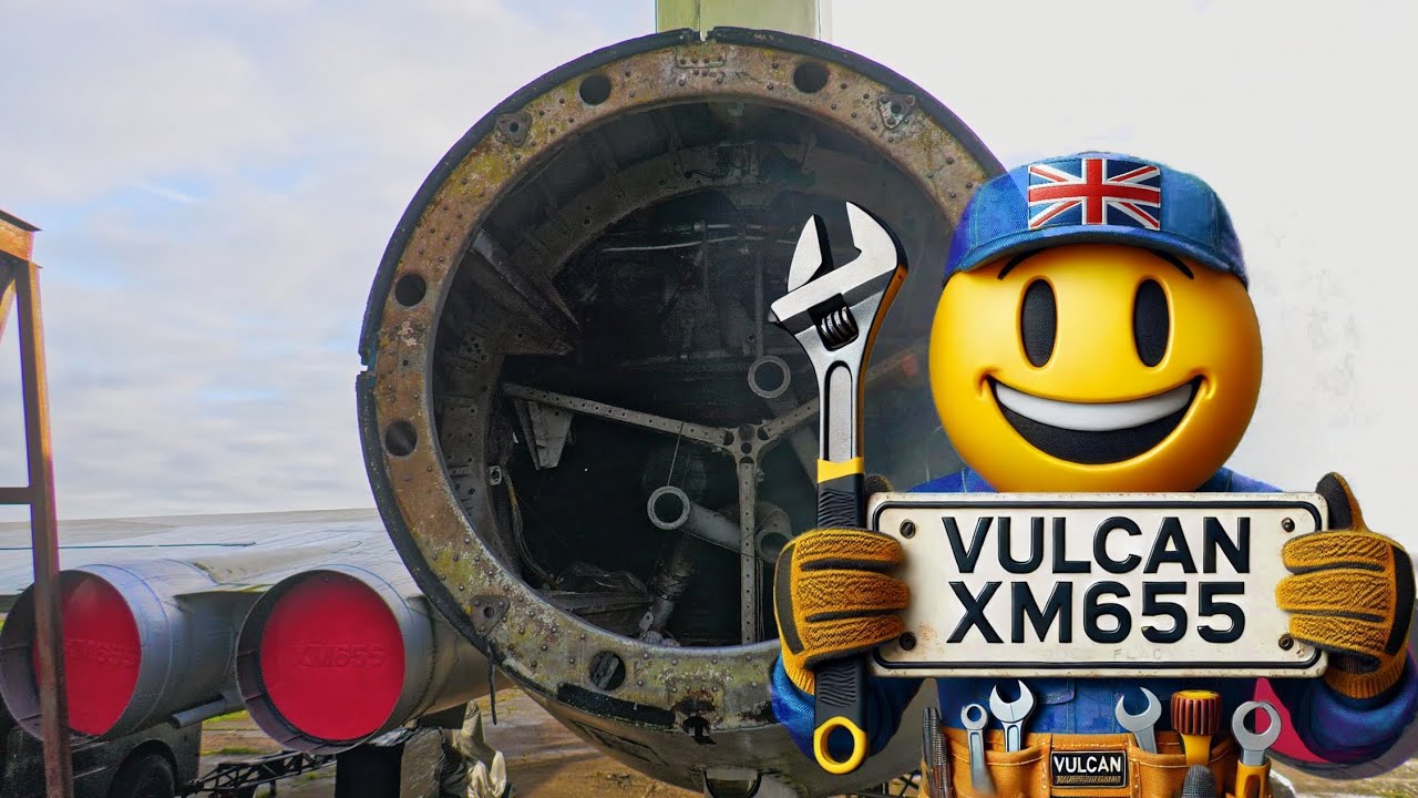 VULCAN BOMBER XM655  Engine Repairs Continuing - Rear Radar & More.