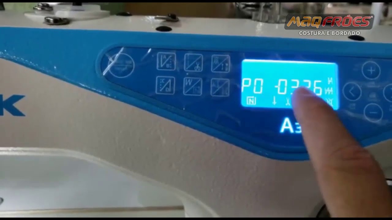Explicação dos botões da Reta Eletrônica Jack A3 | MaqFróes Costura e Bordado