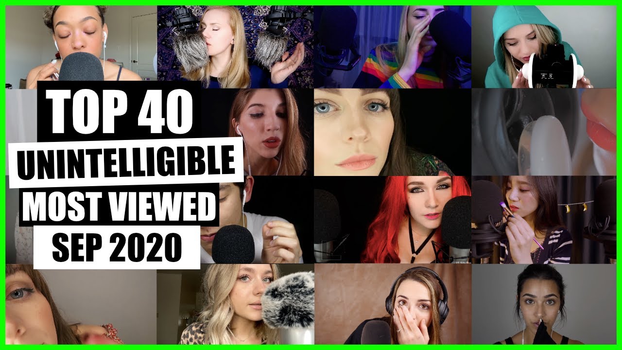 ASMR / INAUDIBLE / UNINTELLIGIBLE (Whispering, Mouth Sounds) / TOP 40 / SEP 2020 / ASMR Charts