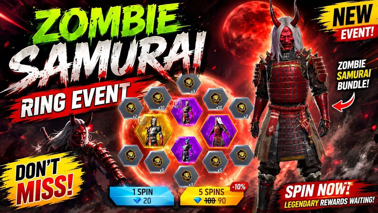 🤯Finally Zombie Samurai Universal Ring Event Date Confirmed🤩🔥| Free Fire New Event Tamil