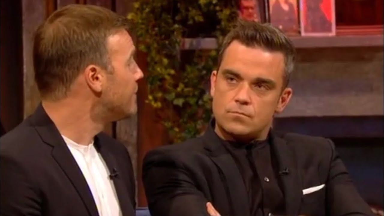 Robbie Williams & Gary Barlow on Paul O'Grady Live and baby pigs! 2010