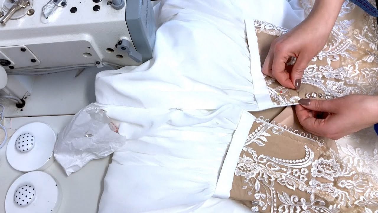 Sewing /Making a wedding dress / Tutorial/ Szycie sukni ślubnej z koronki i muślinu