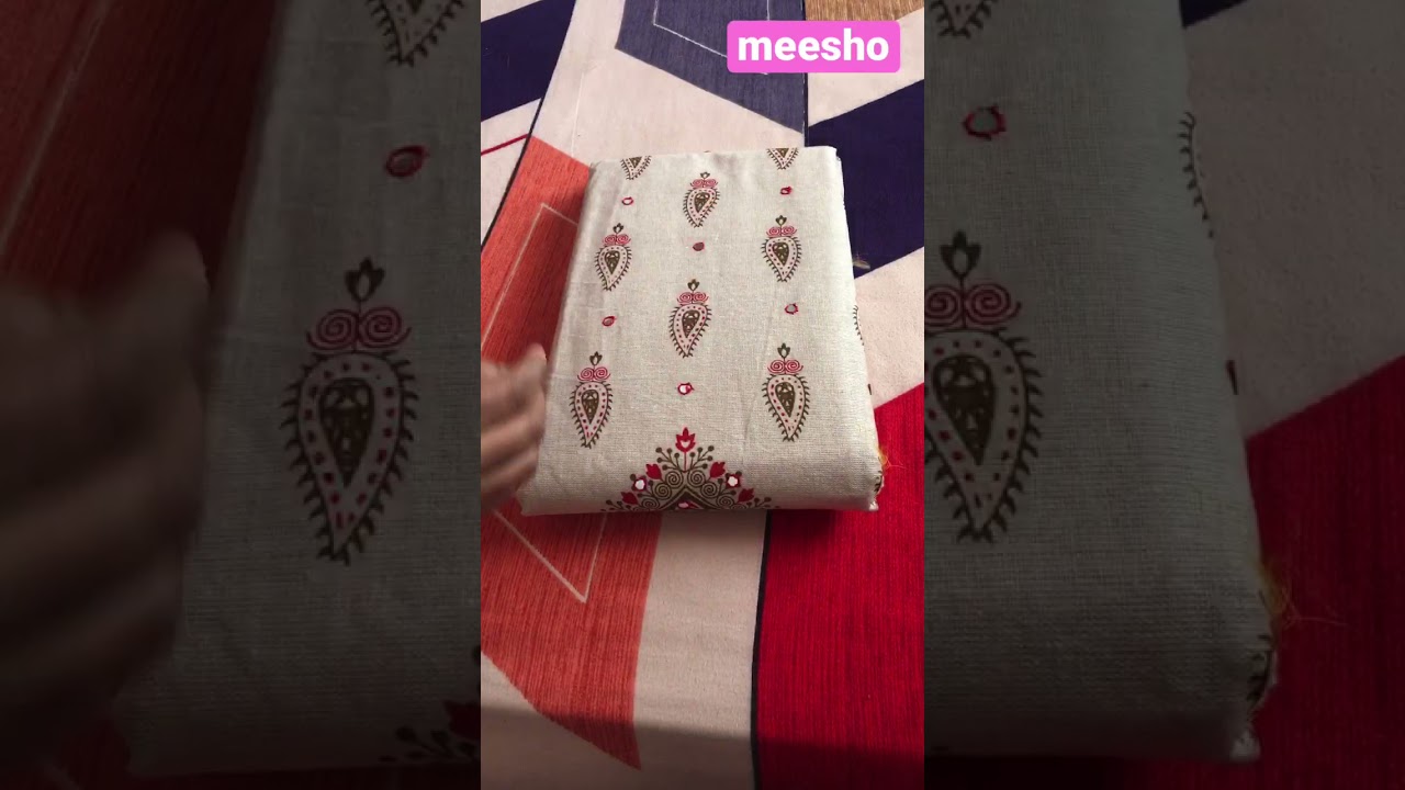 Meesho khadi Cotton Dress Material Unboxing//Affordable & Beautiful Salwar suit Material//