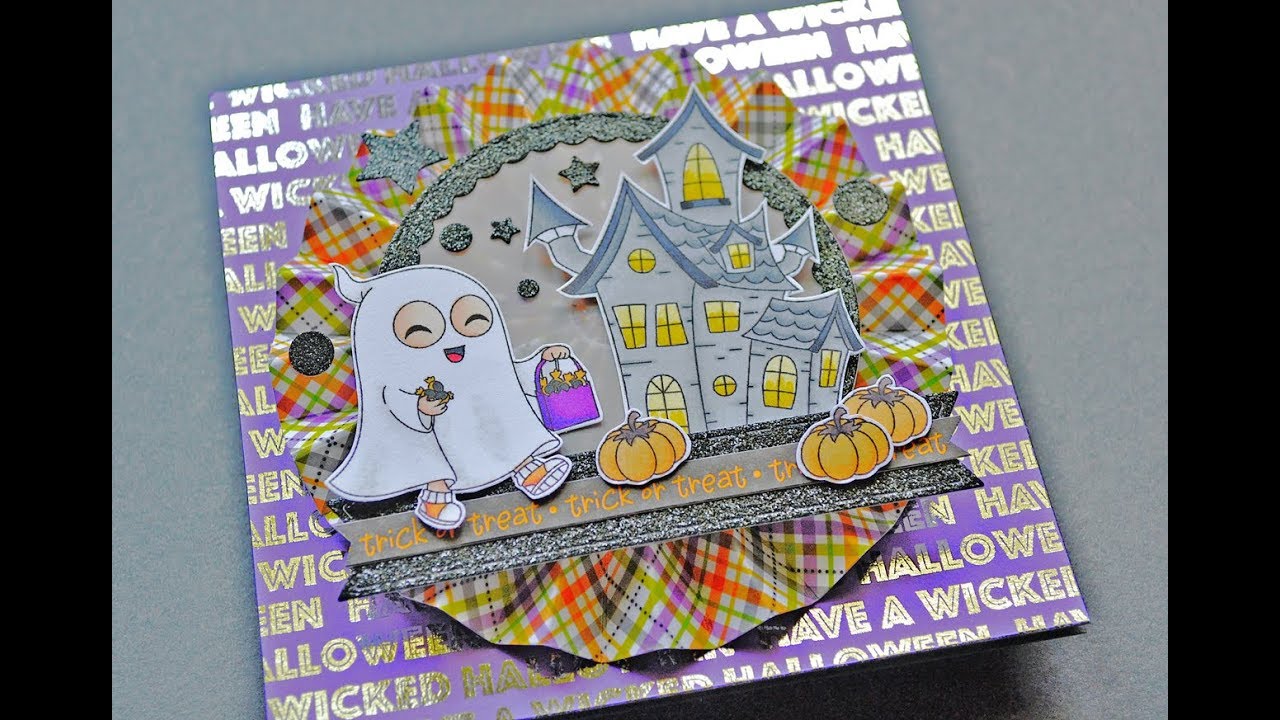 HALLOWEEN CARD SERIES 2017 || Spooky Rosette || Sentiment Background