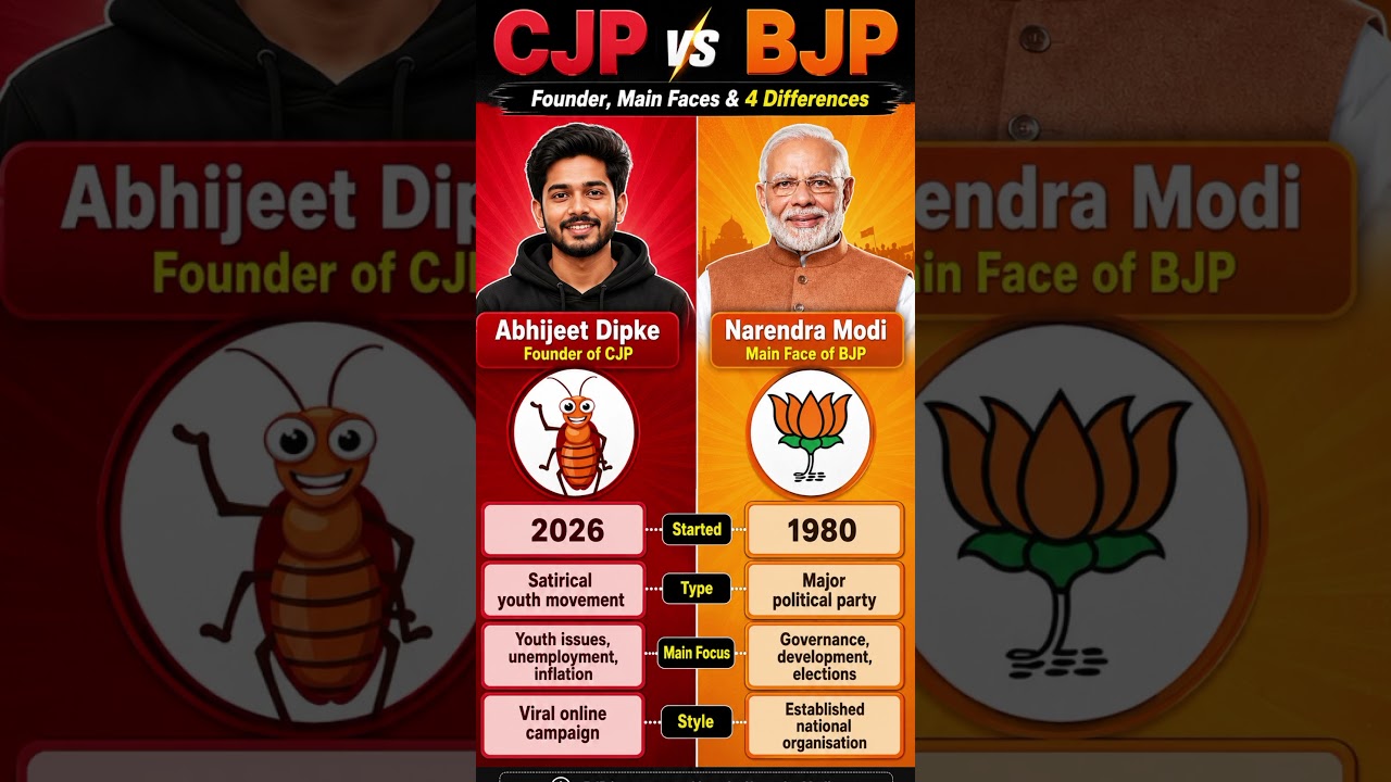 CJP vs BJP 😱 New Party Beat BJP on Instagram ? / 4 Big Different