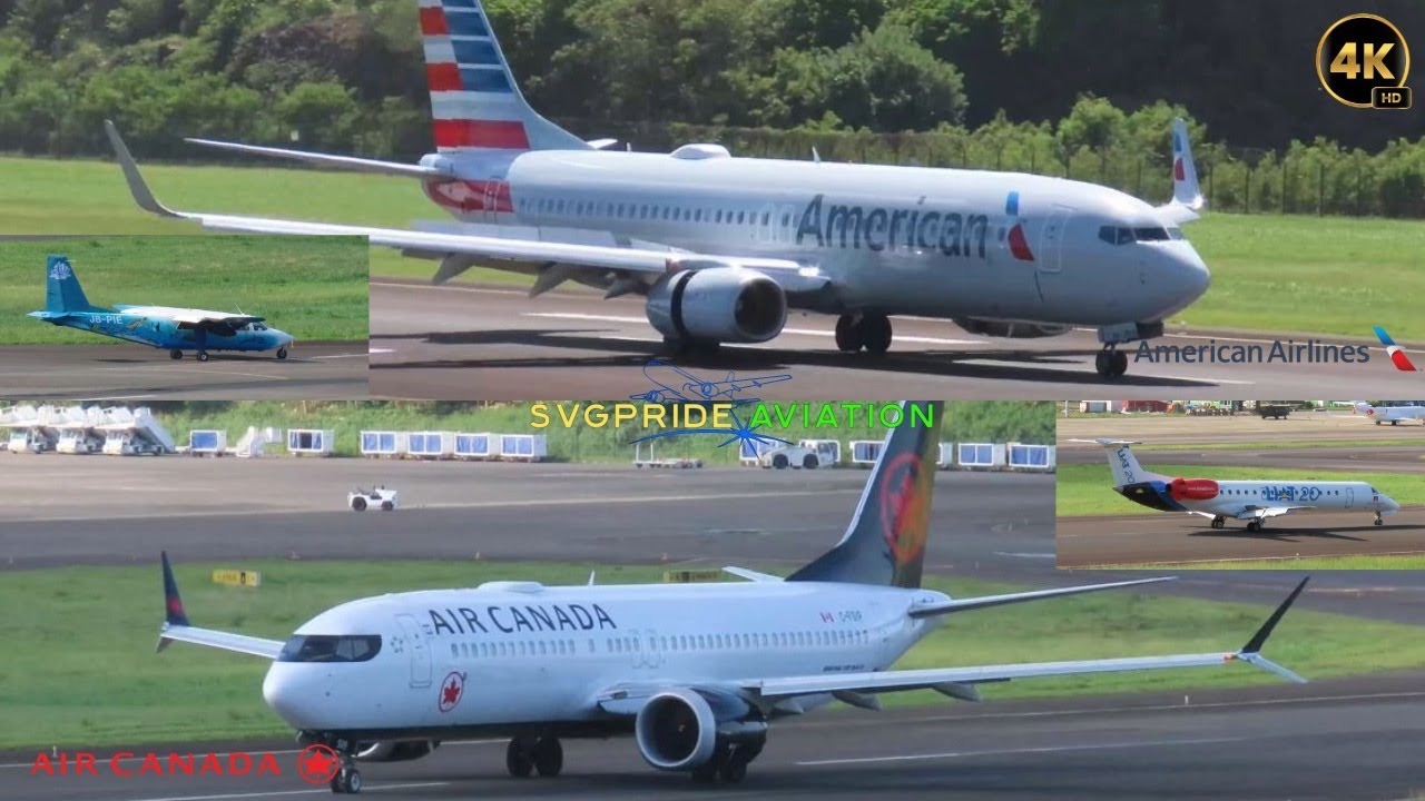 Argyle International: American B738 and Air Canada B38M with others