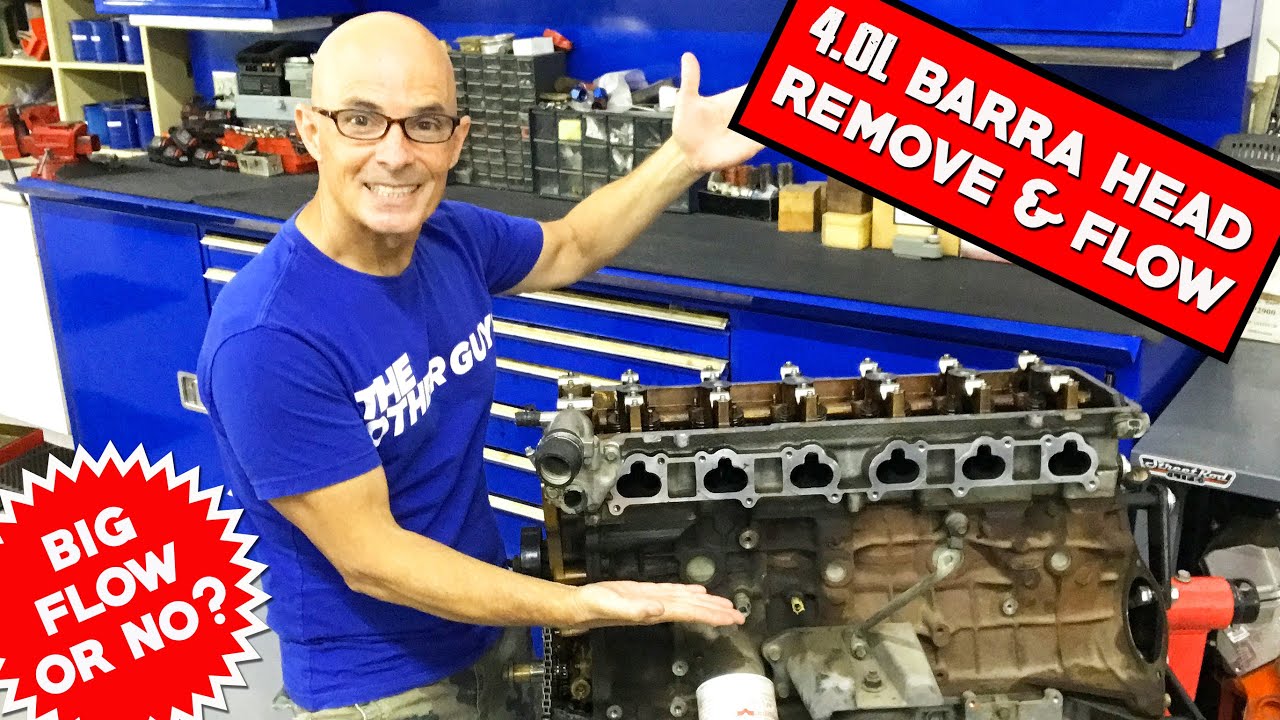 HOW TO: 4.0L BARRA-DISASSEMBLY AND HEAD FLOW TEST                          (MY FIRST BARRA)