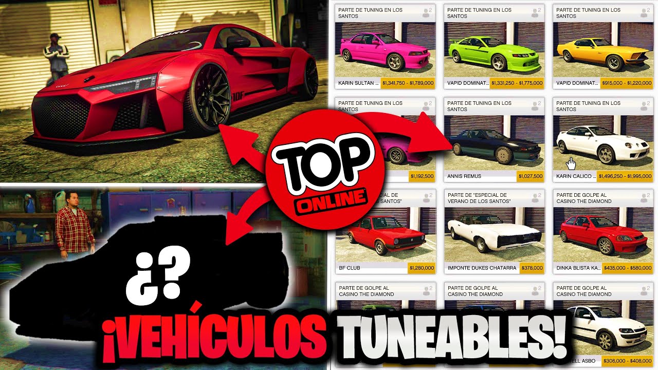 Top: 10 *COCHES* que DEBES TUNEAR #2 🔥 VEHÍCULOS TUNEABLES 🤩 de #GTA5ONLINE (2025) 💣 - San Alien 👽