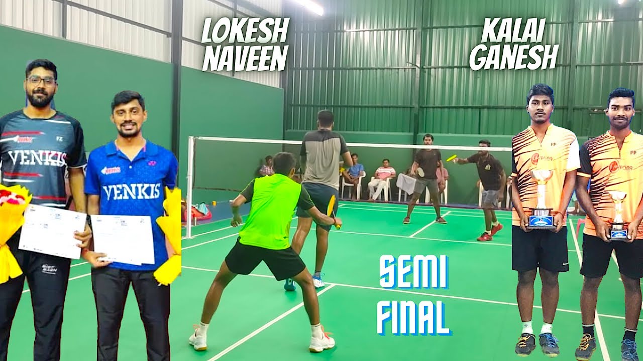 KALAI GANESH vs NAVEEN LOKESH Semi Final DFBA Men Doubles Inaguration Badminton Tournament 2020