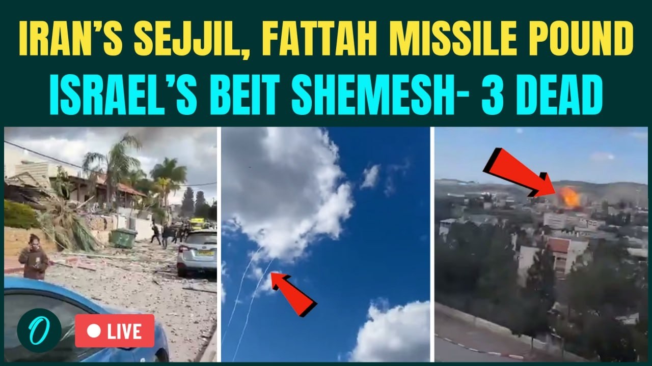 Iran BOMBS Israel’s Beit Sham LIVE| Fattah Ballistic Missiles POUND Israel| Iran ATTACKS Israel LIVE